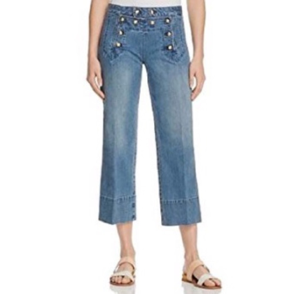 Michael Kors wide leg sailor cropped jeans